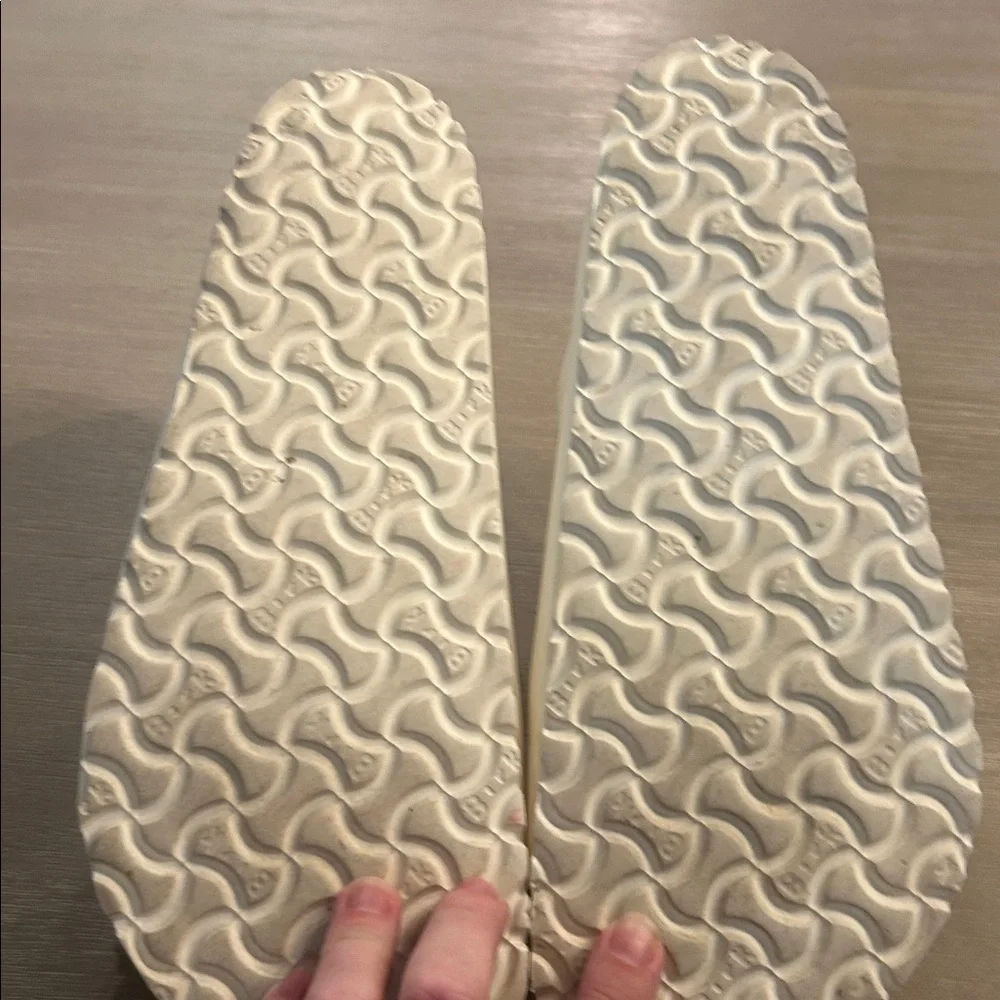 White‎ Birkenstock Double Strap Sandals
